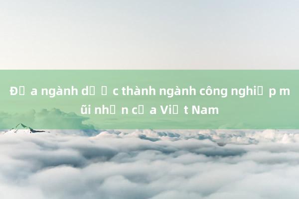 Đưa ngành dược thành ngành công nghiệp mũi nhọn của Việt Nam